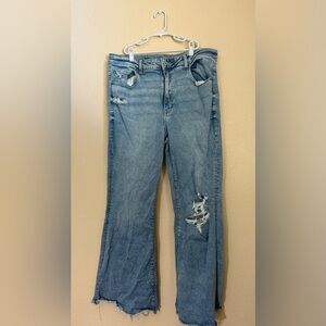 American Eagle Outfitters Super High Rise Distressed Jeans